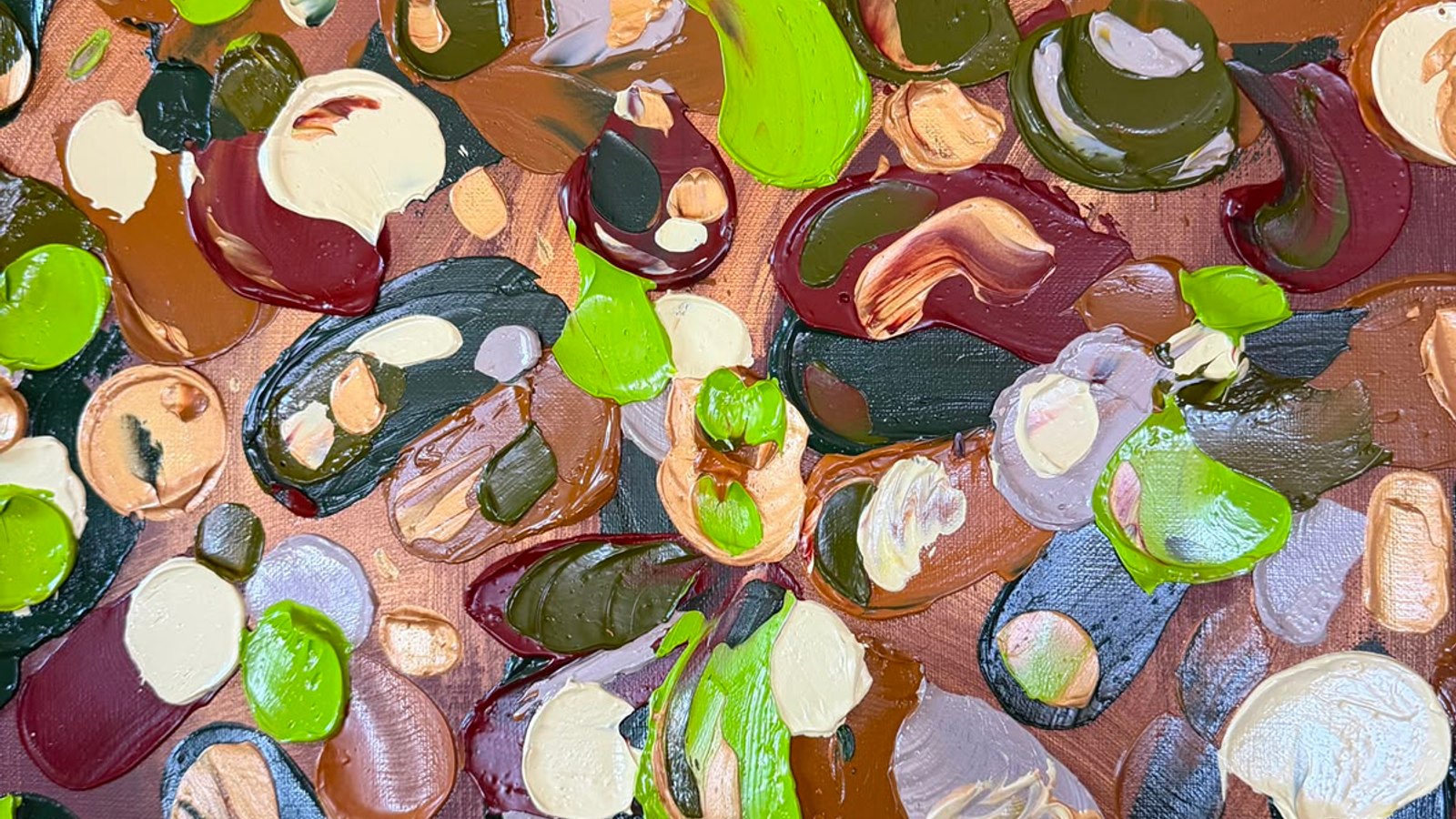 Pear colour study, bronze gold over earth brown